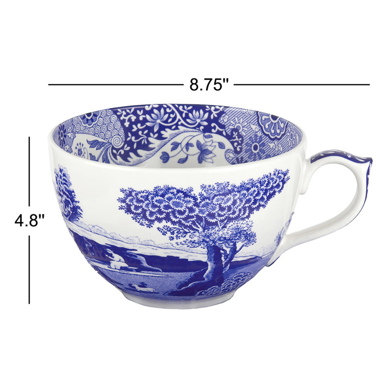 Spode Blue Italian Jumbo Cup & Saucer 20 Oz & Reviews | Wayfair